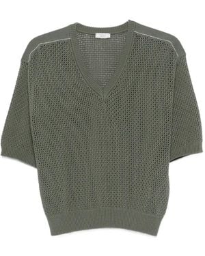 Peserico V-Neck Jumper - Green