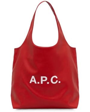 A.P.C. Ninon Tote Bag - Red