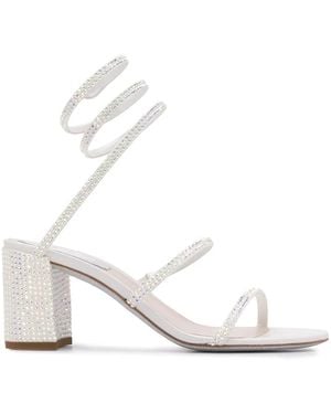 Rene Caovilla 'Cleo' Sandalen, 75Mm - Weiß