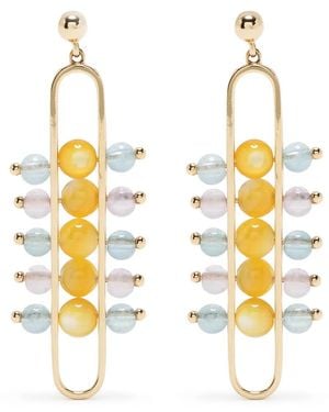 ZEEMOU ZENG Boucles D'Oreilles Pendantes Impressionists Dangle En 18Ct - Métallisé