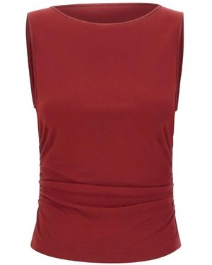 Diane von Furstenberg Perfect Click Ruched Top - Red