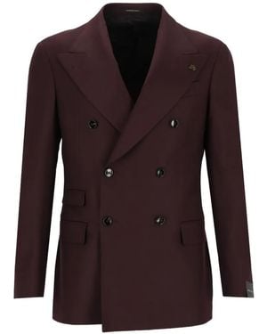 Gabriele Pasini Double-Breasted Peak-Lapel Blazer - Purple