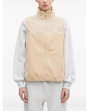 adidas Logo-Embroidered Vest - White