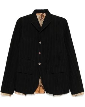 CHIAHUNG SU Chaqueta a rayas - Negro