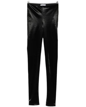 Patrizia Pepe Coated Leggings - Black