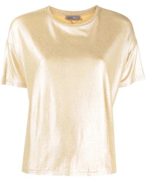 Herno Elegant Shiny Golden Blouse For Any Occasion - Metallic