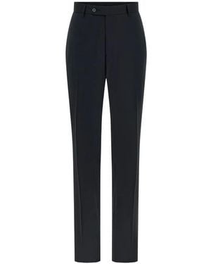 Corneliani Pressed-Crease Tailored Trousers - Blue