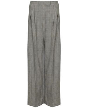 Situationist Geruite Pantalon - Grijs
