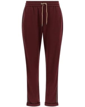 Brunello Cucinelli Monile Track Trousers - Red