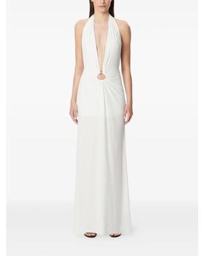 Amazuìn Joele Halter Cut-Out Maxi Dress - White