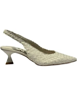 LA ROSE Carol Pointed Slingback Court Shoes - Metallic