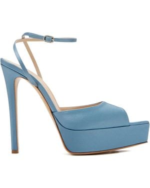 Andrea Wazen Andrea Platform Heeled Sandals - Blue