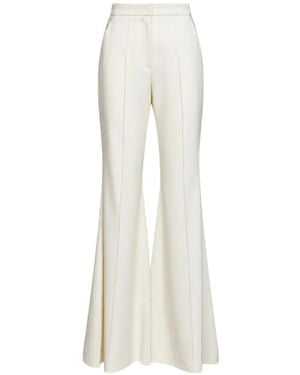 Costarellos Pantalon Évasé À Plis Cousus - White