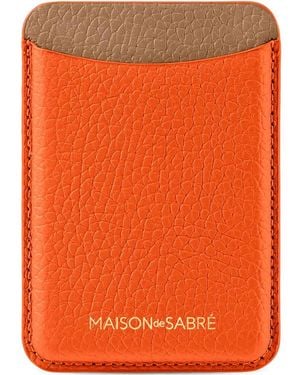 Maison De Sabre Leather Magsafe Wallet - Orange