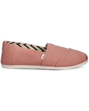 TOMS Canvas Slip-On Ballet Flats - Pink