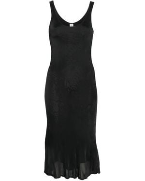 TOTEME Midikleid Mit Ausgestelltem Saum - Schwarz