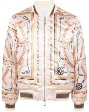 Rhude X Nautica Satin Bomber Jacket - Pink