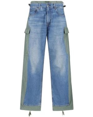 Junya Watanabe X Levi's Panelled Cargo Jeans - Blue