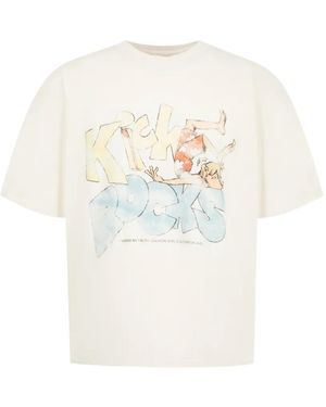NAHMIAS Camiseta Kick Rocks Estilo Boxy - Blanco