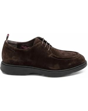 STURLINI FIRENZE Fox Oil Derby Shoes - Brown