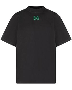 44 Label Group Camiseta Oversize Darkened Dog Con Estampado Gráfico - Negro