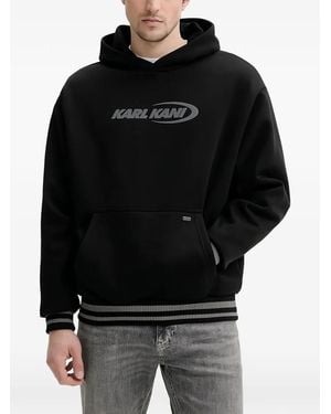 Karlkani Logo-Print Hoodie - Black
