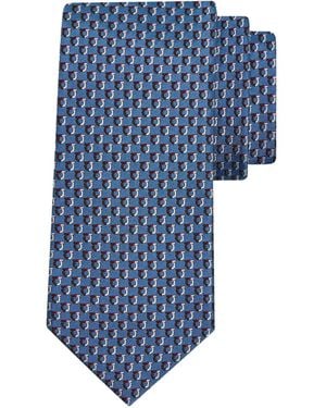 Ferragamo Jacquard Gancini Tie - Blue
