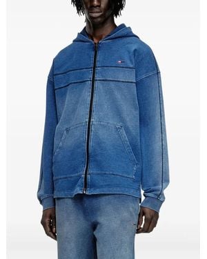 DIESEL Zip-Up Hoodie - Blue