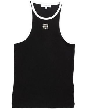 Sporty & Rich Ribbed Tank Top - Black