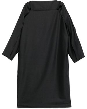 Sofie D'Hoore Midikleid mit Rüschenkragen - Schwarz