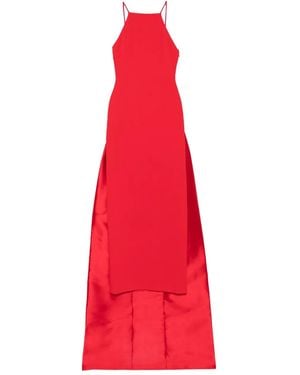 Solace London Ulla Halterneck Train Dress - Red