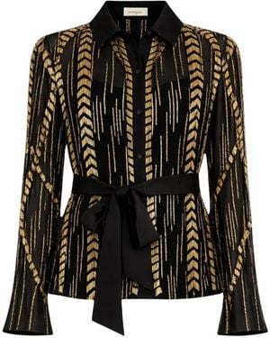 Temperley London Chemise Viola À Perles - Black