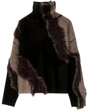 Iris Von Arnim Tinaja Patchwork Cashmere Jumper - Black
