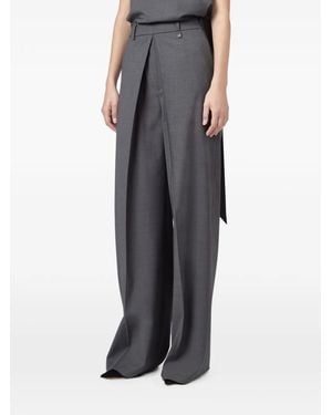 GIUSEPPE DI MORABITO Wrap-Detail Wide-Leg Pants - Black