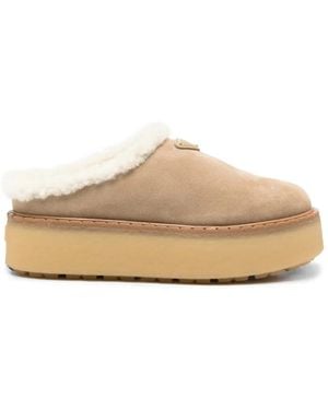 Prada Platform Sandals - Natural
