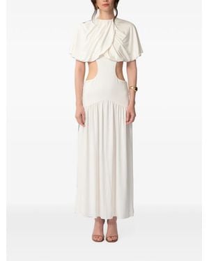 Concepto Solea Cut-Out Draped-Panel Maxi Dress - White