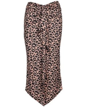 Essentiel Antwerp Joya Leopard-Print Skirt - White