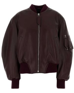 The Attico Chaqueta Anja De Piel - Marrón
