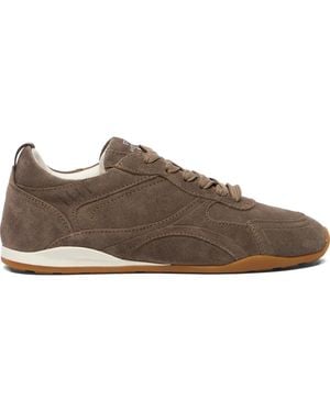 Stuart Weitzman Scout Lace-Up Trainers - Brown