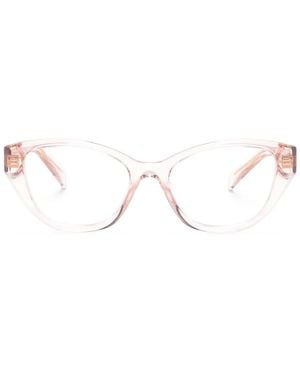 Prada Transparent-Design Cat-Eye Glasses - Natural