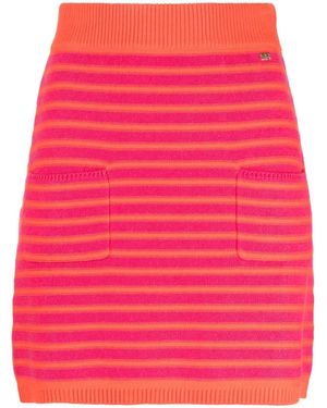 Sonia Rykiel Striped Knitted Short Skirt - Pink