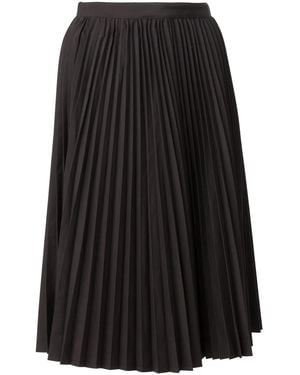 Junya Watanabe Pleated Midi Skirt - Black