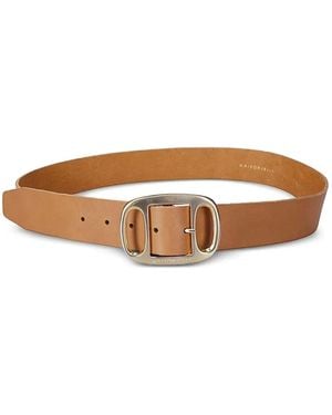 Jejia Leather Buckle Belt - Brown