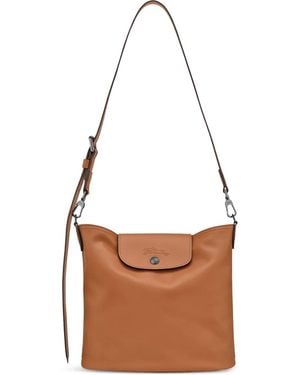 Longchamp Medium Le Pliage Xtra Leather Crossbody Bag - Brown