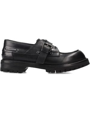 Premiata Buckle Strap Loafers - Black
