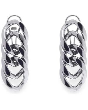 Sharra Pagano Chain Essential Drop Earrings - White
