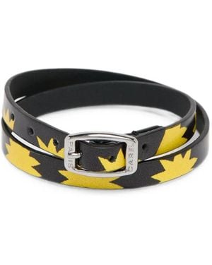 CAREL PARIS Bracelet Double Tour À Étoiles Imprimées - Black
