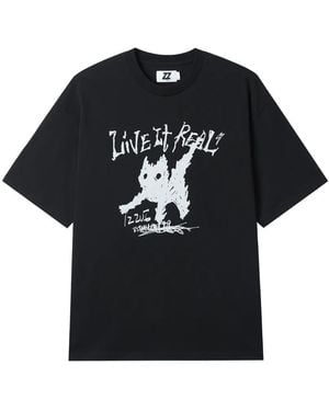 Izzue Graphic Print T-Shirt - Black