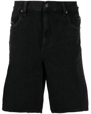 DIESEL Distressed Denim Shorts - Black