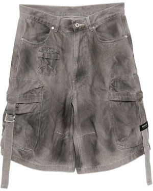 Musium Div. Bermudas cargo con efecto degradado - Gris